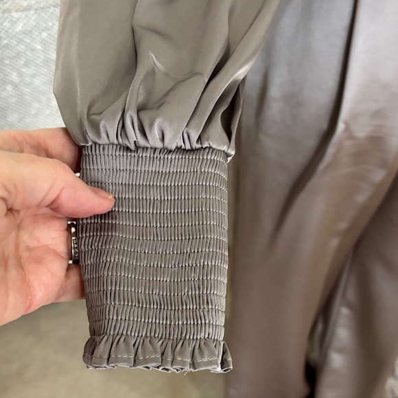 Express Satin Women's Pantsuit in Gray - Picture 9 of 16